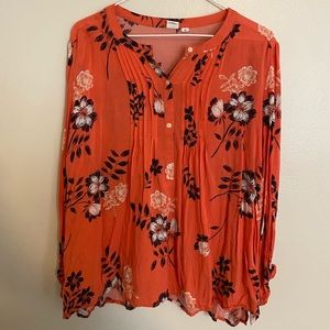 Floral button down blouse